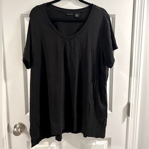 tahari black v neck